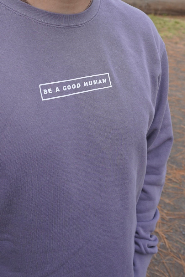 *PREORDER* Be A Good Human Crewneck Sweatshirt - Plum