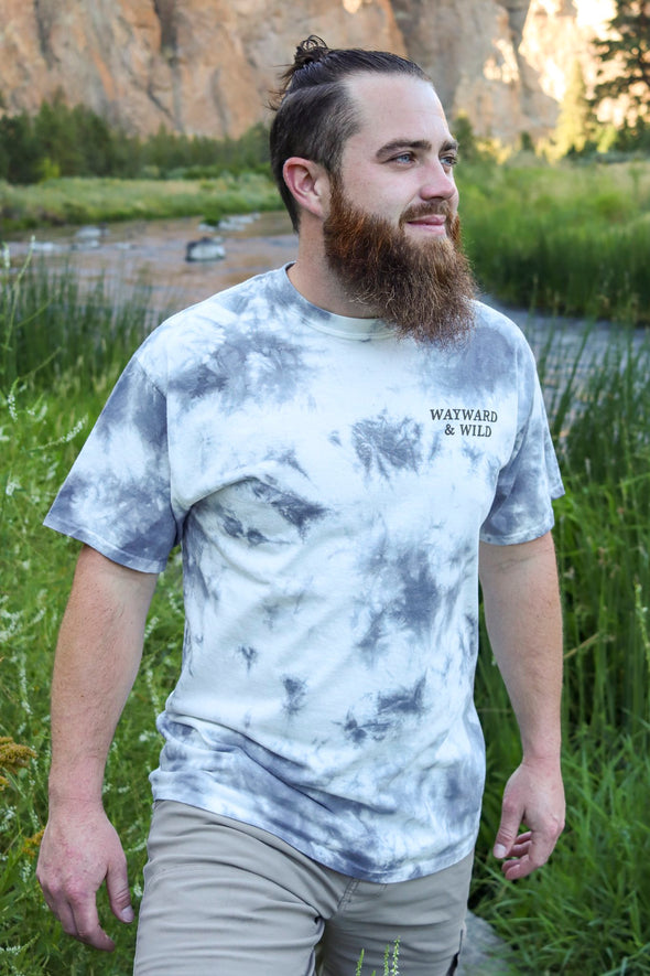 I Hope Something Good Happens Tie Dye T - Gray