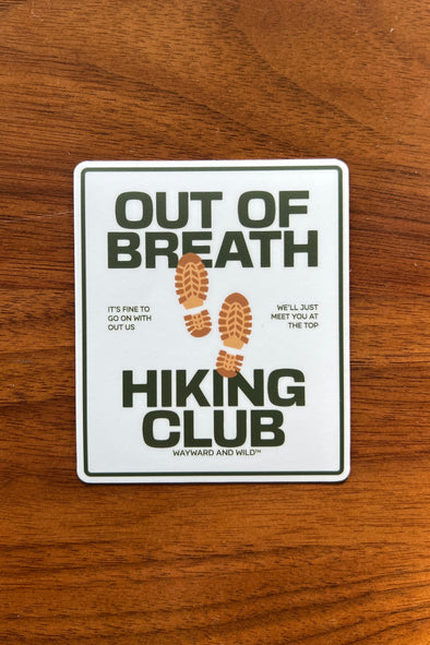 Out Of Breath Hiking Club Sticker