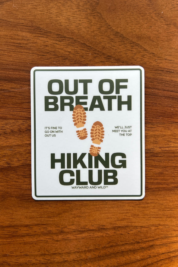 Out Of Breath Hiking Club Sticker