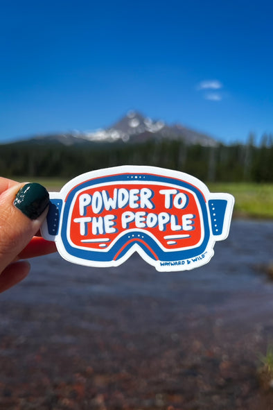 Powder to the People sticker