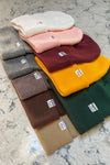 A picture of all of the different beanie color options