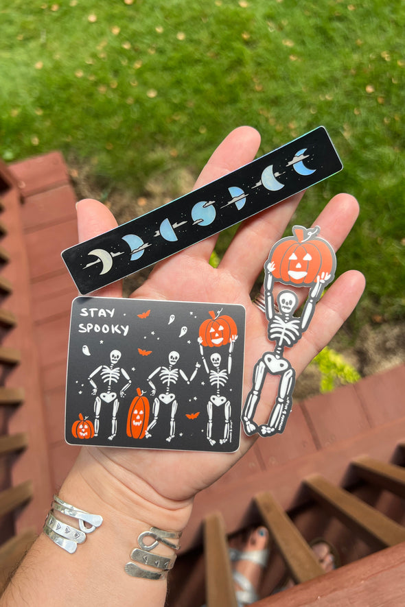 Skeleton Pumpkin sticker