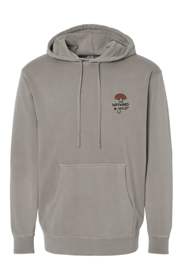 Amanita and Fern Pigment Wash Hoodie
