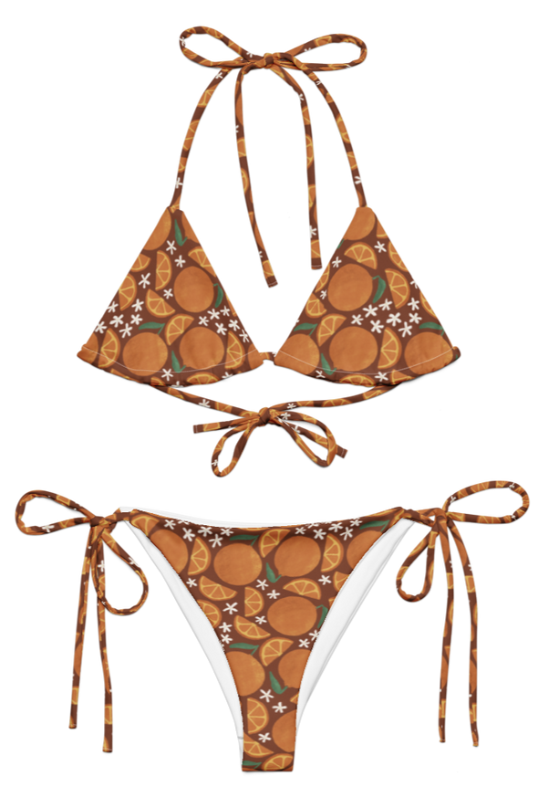 Orange Juice Recycled String Bikini - Made to Order