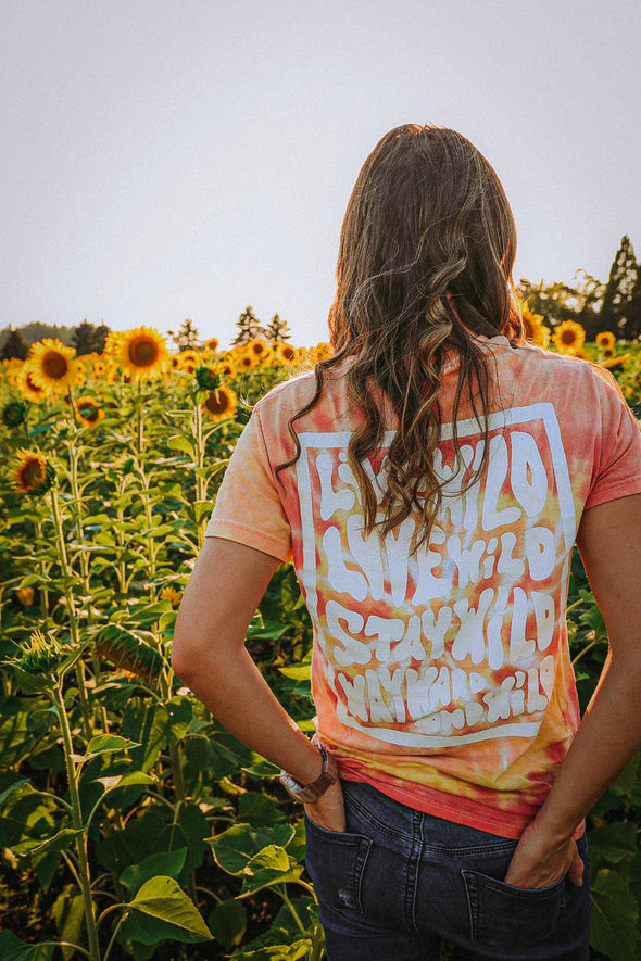 Live Love Stay Wild Tie Dye T Shirt
