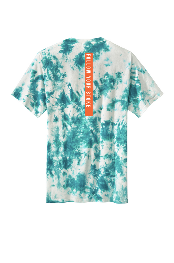 Stay Rad White and Teal Tie-Dye Tee - LAST CHANCE