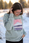 Sunrise on Mt. Hood Sweatshirt - Collab w/ Becca Klassy Paints