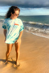 Stay Rad White and Teal Tie-Dye Tee - LAST CHANCE